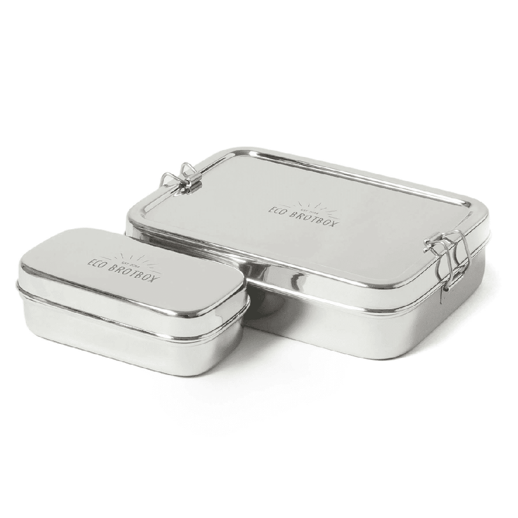 Brotbox XL aus Metall mit Snackbox Lunchbox ECO