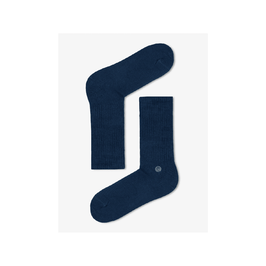 Natural Vibes - dunkelblaue Socken im Retro Style